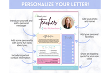 Load image into Gallery viewer, Meet the Teacher Template | Editable Introduction letter for Teachers | Pink