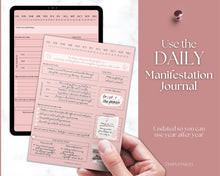 Load image into Gallery viewer, Manifestation & Affirmation Journal | Law of Attraction, Vision Board & Mindfulness Printables | Pink