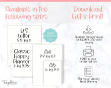 Load image into Gallery viewer, Colorful Meal Planner | Weekly Food Diary, Meal Tracker Printable, Daily Food Journal & Shopping List | Colorful Sky