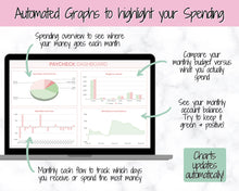 Load image into Gallery viewer, Budget by Paycheck Google Sheets Spreadsheet | Biweekly Zero Based Budget Tracker | Pink
