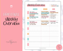 Load image into Gallery viewer, College Student Weekly Planner Schedule | Academic Class Organizer 2023 | Colorful Sky