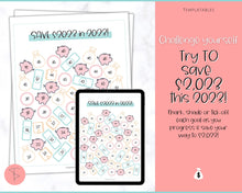 Load image into Gallery viewer, Save 2023 in 2023 Savings Tracker | 2k Savings Challenge Printable | Sky
