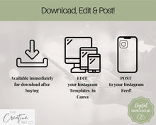 Load image into Gallery viewer, Instagram GIVEAWAY Templates | Social Media Post & Story Engagement Templates for Small Businesses | Green