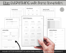 Load image into Gallery viewer, Homeschool Planner Printable | Academic Lesson Planner for Homeschool Teacher | Mono