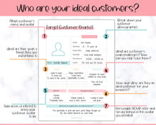 Load image into Gallery viewer, Target Audience Customer Market Template | Customer Avatar Market Research Worksheet, Ideal Client Buyer Persona Profile | Colorful Sky