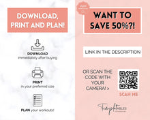 Load image into Gallery viewer, Workout Tracker BUNDLE | Fitness, Exercise & Weight loss Planner | Mono