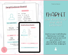 Load image into Gallery viewer, Target Audience Customer Market Template | Customer Avatar Market Research Worksheet, Ideal Client Buyer Persona Profile | Colorful Sky