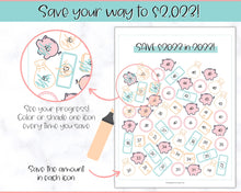 Load image into Gallery viewer, Save 2023 in 2023 Savings Tracker | 2k Savings Challenge Printable | Sky