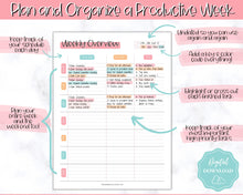 Load image into Gallery viewer, College Student Weekly Planner Schedule | Academic Class Organizer 2023 | Colorful Sky