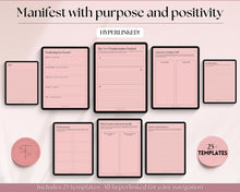 Load image into Gallery viewer, Digital Manifestation & Affirmation Journal | GoodNotes Law of Attraction, Vision Board & Mindfulness Planner | Pink