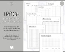 Load image into Gallery viewer, TEACHER Planner  Printable - 50+ pg BUNDLE | Academic Lesson Planner Template | Mono