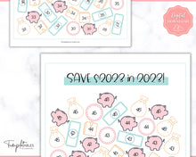 Load image into Gallery viewer, Save 2023 in 2023 Savings Tracker | 2k Savings Challenge Printable | Sky