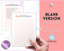 Load image into Gallery viewer, Cleaning Checklist, Printable Room by room Cleaning Cards | Family & Kids Cleaning Schedule Planner & Tracker | Pastel Rainbow