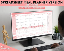 Load image into Gallery viewer, EDITABLE Grocery List Printable | Digital Weekly Shopping, Meal Planner Checklist, Kitchen Organization Template, Google Sheets | Pink