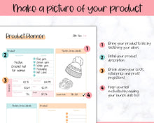 Load image into Gallery viewer, Product Planner Template Printable | Digital Small Business Product Planner | Colorful Sky