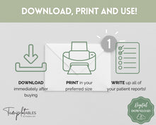 Load image into Gallery viewer, 4 Patient Nurse Report Sheet to Organize your Shifts | Nurse Brain Sheet, ICU Nurse Report Patient Assessment Template | Green