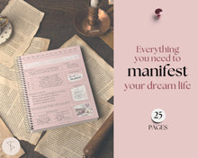 Load image into Gallery viewer, Manifestation & Affirmation Journal | Law of Attraction, Vision Board & Mindfulness Printables | Pink
