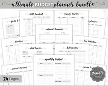 Load image into Gallery viewer, Finance Planner BUNDLE | Printable Budget Planner Templates & Spending, Expenses & Savings Trackers | Swash