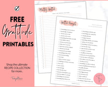 Load image into Gallery viewer, FREE - Gratitude Planner Printable | Daily Gratitude Journal | Pink Watercolor