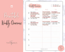 Load image into Gallery viewer, College Student Weekly Planner Schedule | Academic Class Organizer 2023 | Pink Watercolor