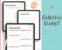 Load image into Gallery viewer, Biweekly Paycheck Budget Planner | DIGITAL GoodNotes Budget by Paycheck Planner | Zero Based Finance | Colorful Sky