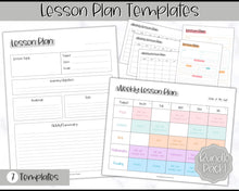 Load image into Gallery viewer, Lesson Plan Template Printable | Teacher Lesson Plan, Editable Digital Lesson Planner | Mono