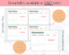 Load image into Gallery viewer, Drug Card Template, Nursing Pharmacology Printable Notes, Nursing School Student Study Guide | Colorful Sky