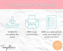 Load image into Gallery viewer, Target Audience Customer Market Template | Customer Avatar Market Research Worksheet, Ideal Client Buyer Persona Profile | Colorful Sky