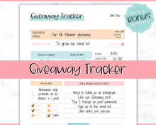 Load image into Gallery viewer, Social Media Giveaway Printable Template | Small Business Flyer | Influencer Marketing Content | Colorful Sky