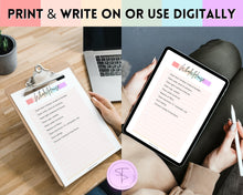 Load image into Gallery viewer, Cleaning Checklist, Printable Room by room Cleaning Cards | Family & Kids Cleaning Schedule Planner & Tracker | Pastel Rainbow