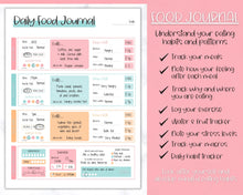 Load image into Gallery viewer, Colorful Meal Planner BUNDLE | Weekly Food Diary, Meal Tracker Printable, Daily Food Journal & Grocery List | Colorful Sky