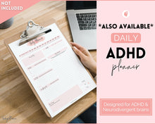 Load image into Gallery viewer, ADHD Symptom Tracker, Behavior & Hygiene Tracker BUNDLE | Pink Watercolor