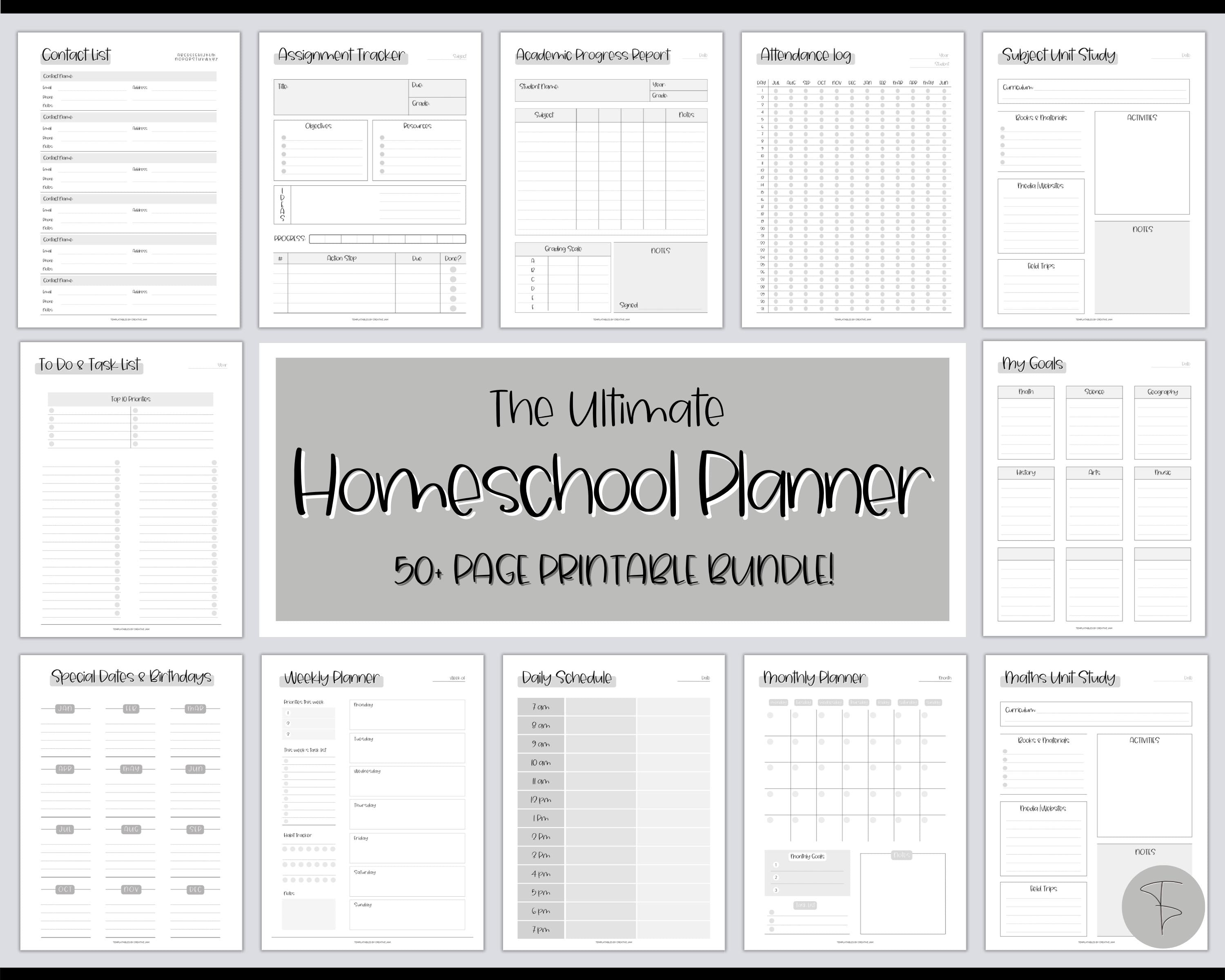 Happy Planner Printable 7x9.25 - with monthly tarot spread