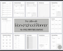 Load image into Gallery viewer, Homeschool Planner Printable | Academic Lesson Planner for Homeschool Teacher | Mono