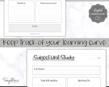 Load image into Gallery viewer, Unit Study Homeschool Planner | Printable Academic Lesson Planner | Mono