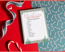 Load image into Gallery viewer, Christmas Word Scramble Game | Holiday Xmas Party Game Printables for the Family | Green