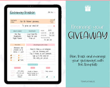 Load image into Gallery viewer, Social Media Giveaway Printable Template | Small Business Flyer | Influencer Marketing Content | Colorful Sky