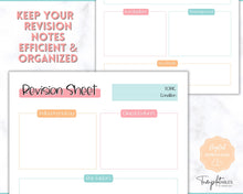 Load image into Gallery viewer, Nursing Revision Sheets for Medical School | Medicine & Nursing Students, Exam Revision Notes & Guide Templates | Sky Colorful