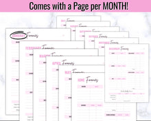 Load image into Gallery viewer, Monthly Budget Planner Printable | Financial Income, Expenses, Debt, Paycheck & Savings Tracker Template | Brit Pink