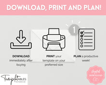 Load image into Gallery viewer, College Student Weekly Planner Schedule | Academic Class Organizer 2023 | Colorful Sky