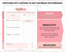 Load image into Gallery viewer, ADHD Daily Planner for Adults - Made for Neurodivergent Brains | Pink Watercolor