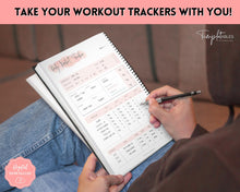 Load image into Gallery viewer, Workout Tracker BUNDLE | Fitness, Exercise & Weight loss Planner | Pink Watercolor