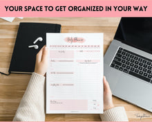 Load image into Gallery viewer, ADHD Daily Planner for Adults - Made for Neurodivergent Brains | Pink Watercolor