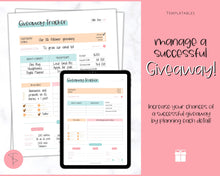 Load image into Gallery viewer, Social Media Giveaway Printable Template | Small Business Flyer | Influencer Marketing Content | Colorful Sky