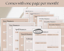 Load image into Gallery viewer, Monthly Budget Planner Printable | Financial Income, Expenses, Debt, Paycheck & Savings Tracker Template | Lux