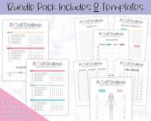 Load image into Gallery viewer, EDITABLE 75 SOFT Challenge Tracker | 75soft Printable Challenge, Fitness & Health Planner | Medium
