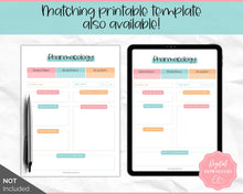 Load image into Gallery viewer, Drug Card Template, Nursing Pharmacology Printable Notes, Nursing School Student Study Guide | Colorful Sky