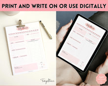 Load image into Gallery viewer, ADHD Daily Planner for Adults - Made for Neurodivergent Brains | Pink Watercolor