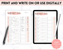 Load image into Gallery viewer, Workout Tracker BUNDLE | Fitness, Exercise & Weight loss Planner | Pink Watercolor