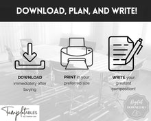 Load image into Gallery viewer, Essay Planner Printable BUNDLE for Students | Essay Writing Template for College Assignment, School, Homework & Projects | Sky